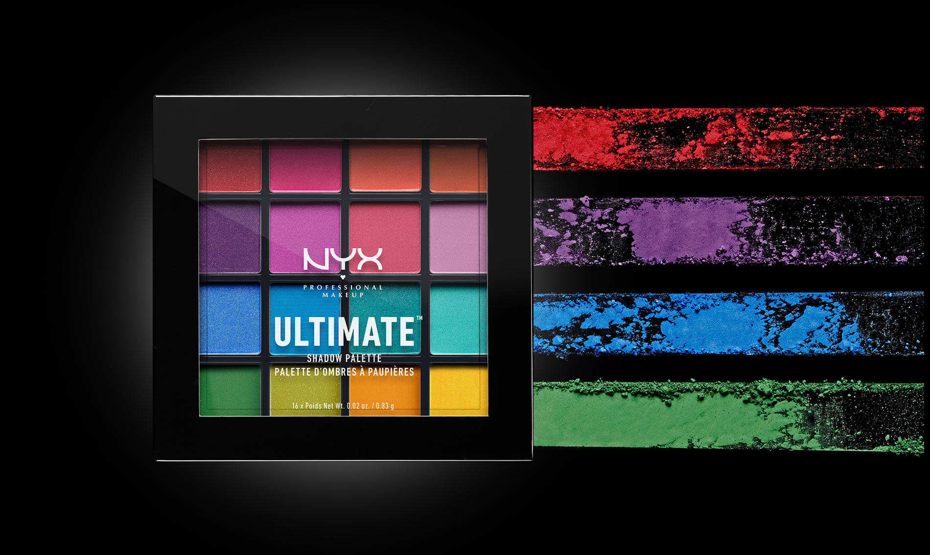 NYX,Ultimate Shadow Palette, USP04 Brights/Lumineux, อายแชโดว์,พาเลท