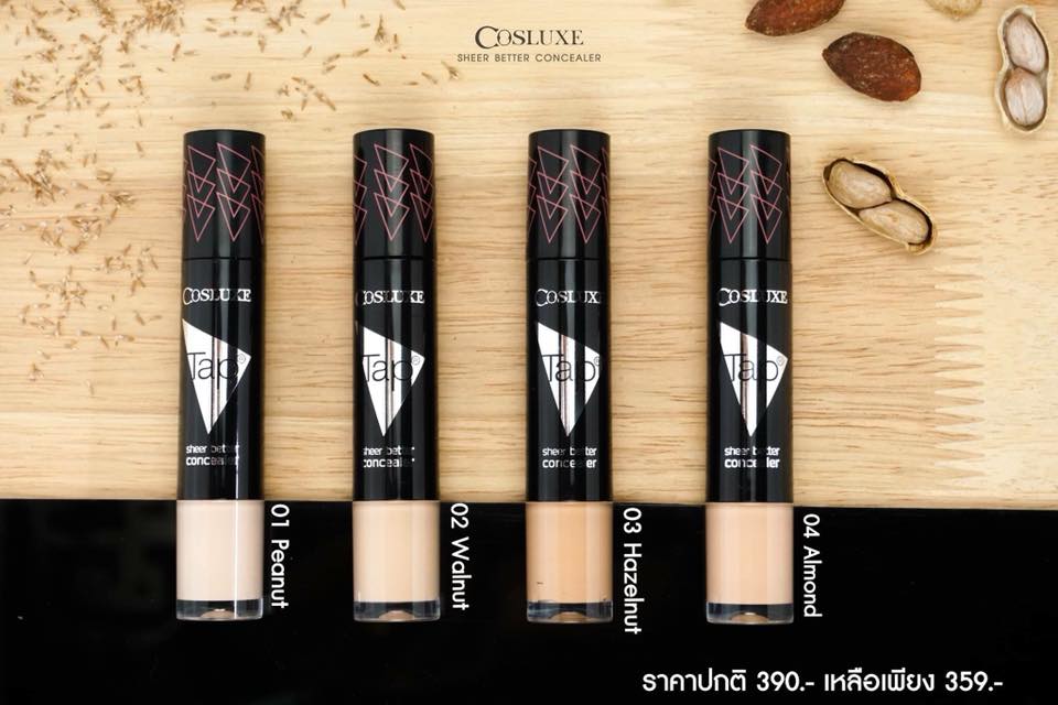 คอสลุคส์,COSLUXE,TAP Sheer Better Concealer 01 Peanut ,Concealer,คอนซีลเลอร์,คอนซีลเลอร์COSLUXE,แท็ป เชียร์ เบทเทอร์ 