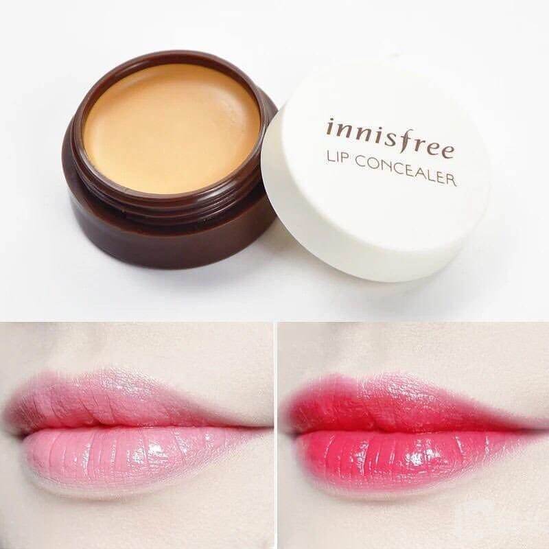 Innisfre Tapping Lip Concealer 3.5 g   ประกอบด้วยสารสกัดจากชาหลากหลายชนิด เช่นชามะลิ, ชาอูหลง, ชาเขียว และชารอยบอส พร้อมด้วยมารีนคอลลาเจน ที่ช่วยกักเก็บความชุ่มชื้น และเสริมสร้างความยืดหยุ่นให้กับผิว  ใช้ทาริมฝีปากในขั้นตอนแรกเพื่อปรับสีผิวให้เนียนสม่ำเสมอและช่วยกลบร่องปากให้เนียนเรียบ และสีลิปชัดเจนติดทนนานมายิ่งขึ้น