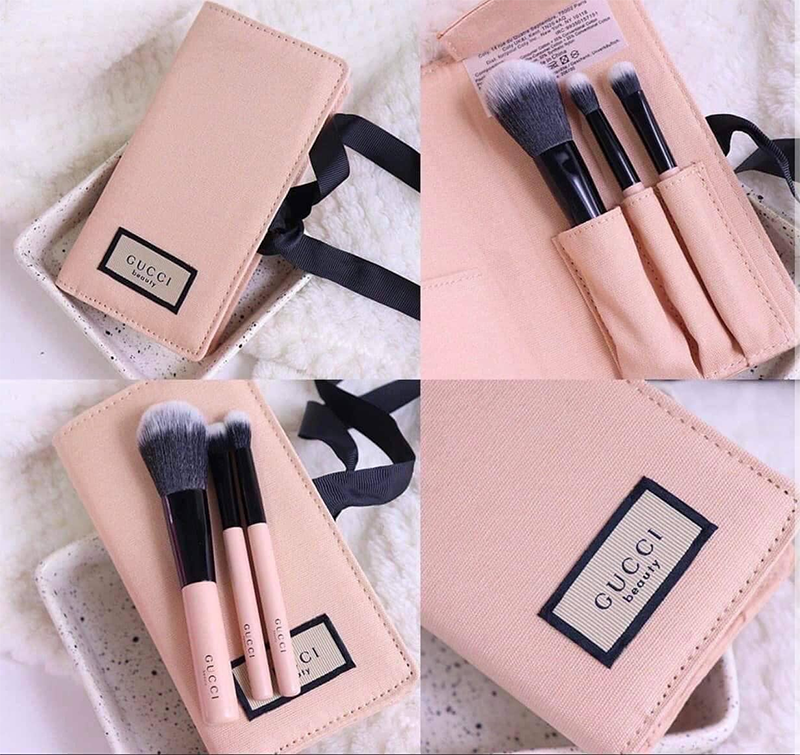 Gucci Brush Set Cosmes With 3 Brushes